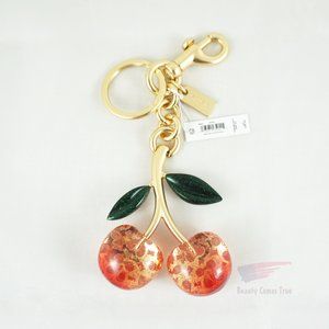 *SOLD* COACH Signature Cherry Bag Charm Keychain Key Fob *New with Tag*